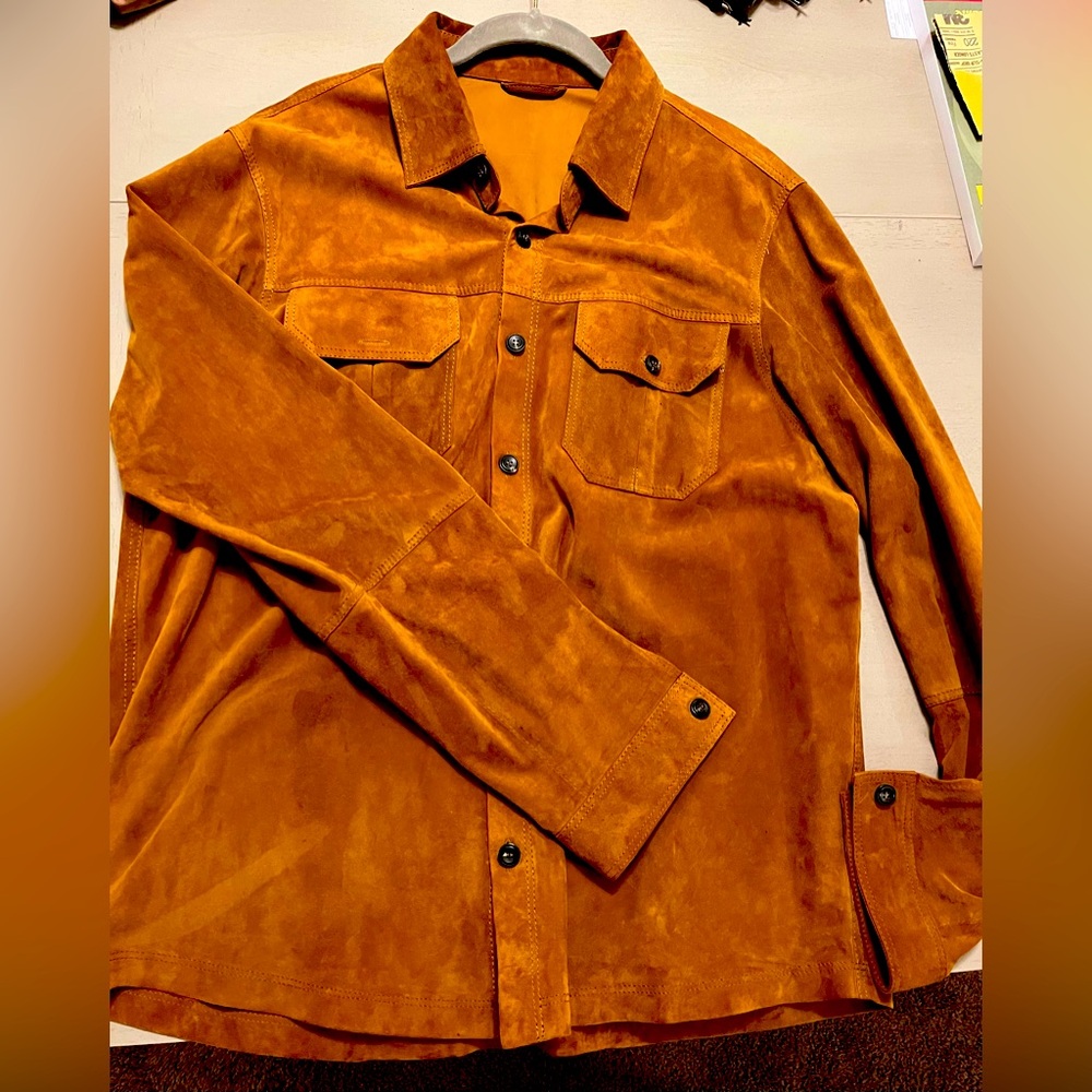 Aston Midtown Goat Suede Shirt XL Men’s